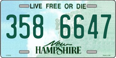 NH license plate 3586647