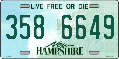 NH license plate 3586649