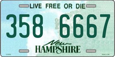 NH license plate 3586667