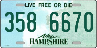 NH license plate 3586670