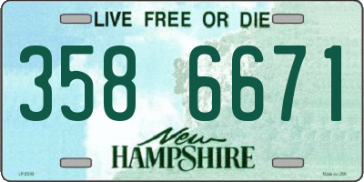 NH license plate 3586671