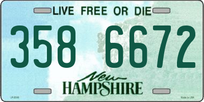 NH license plate 3586672