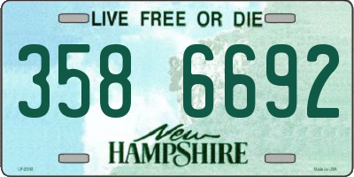 NH license plate 3586692