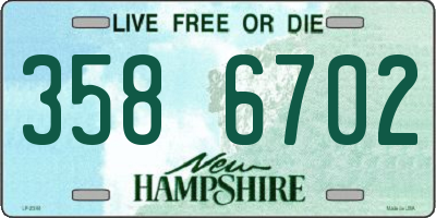 NH license plate 3586702