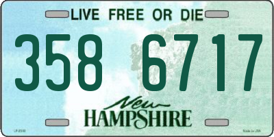 NH license plate 3586717