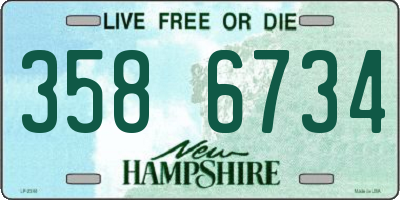 NH license plate 3586734