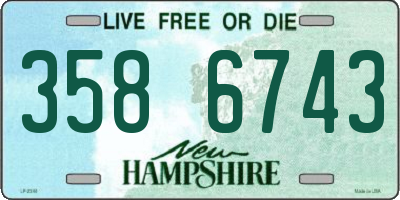 NH license plate 3586743