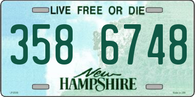 NH license plate 3586748