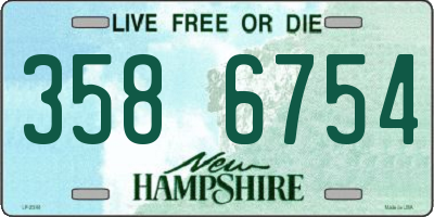 NH license plate 3586754