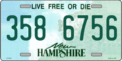 NH license plate 3586756