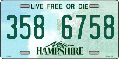 NH license plate 3586758