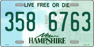 NH license plate 3586763
