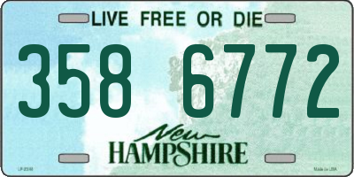 NH license plate 3586772