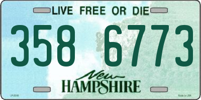 NH license plate 3586773