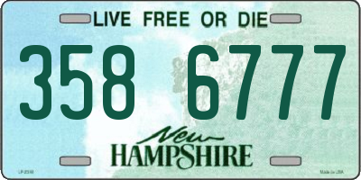 NH license plate 3586777