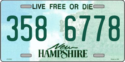 NH license plate 3586778