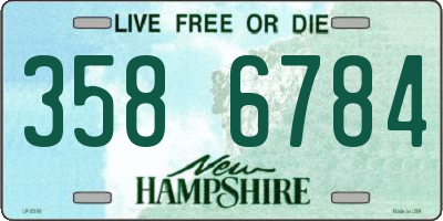 NH license plate 3586784