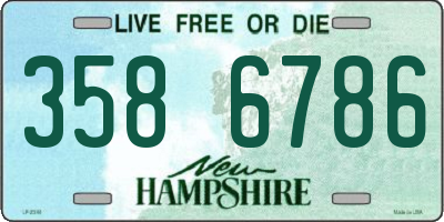 NH license plate 3586786