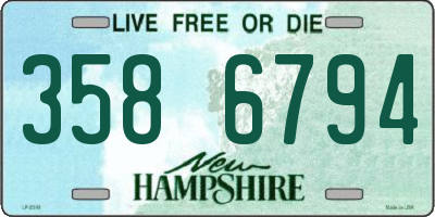 NH license plate 3586794