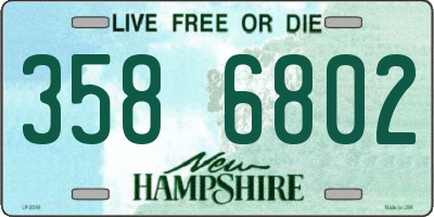 NH license plate 3586802