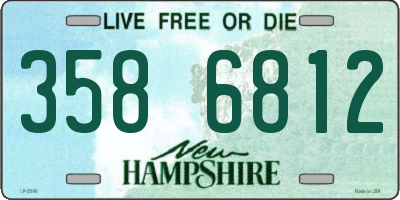NH license plate 3586812