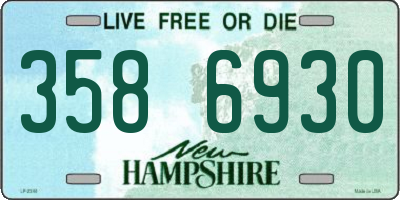 NH license plate 3586930