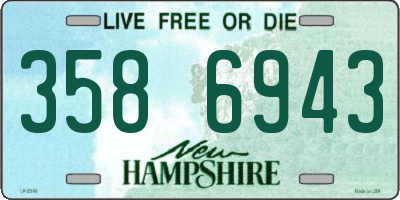 NH license plate 3586943