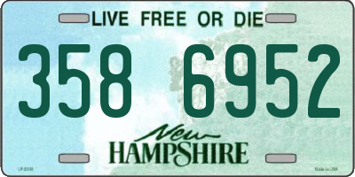 NH license plate 3586952