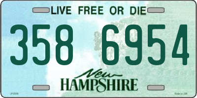 NH license plate 3586954