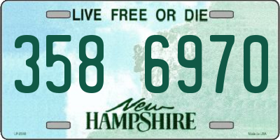 NH license plate 3586970