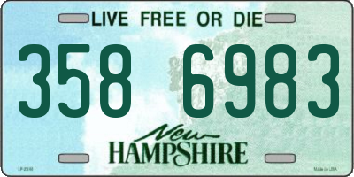 NH license plate 3586983