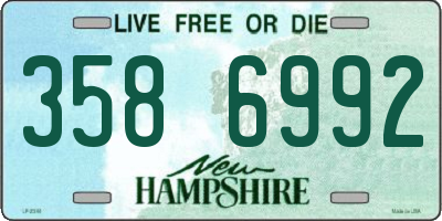 NH license plate 3586992