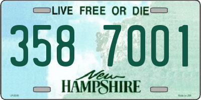 NH license plate 3587001