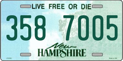 NH license plate 3587005