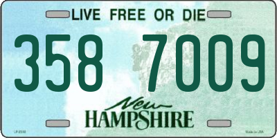 NH license plate 3587009