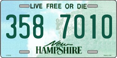 NH license plate 3587010