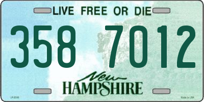 NH license plate 3587012