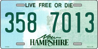 NH license plate 3587013