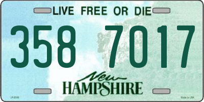 NH license plate 3587017