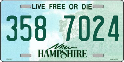 NH license plate 3587024
