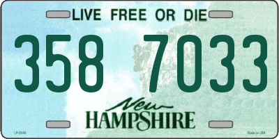 NH license plate 3587033