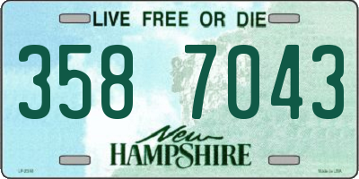 NH license plate 3587043