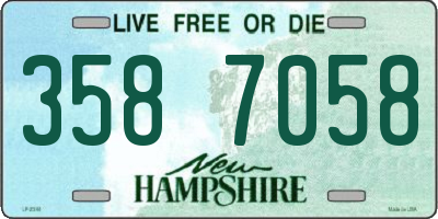 NH license plate 3587058