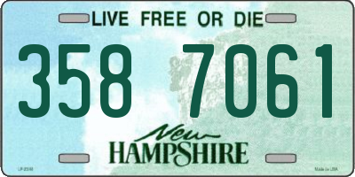 NH license plate 3587061