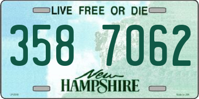 NH license plate 3587062