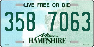 NH license plate 3587063