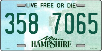 NH license plate 3587065