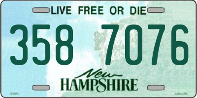 NH license plate 3587076