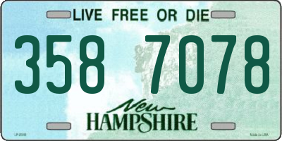 NH license plate 3587078
