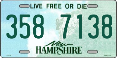 NH license plate 3587138